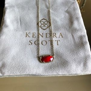 Kendra Scott Red Elisa Necklace